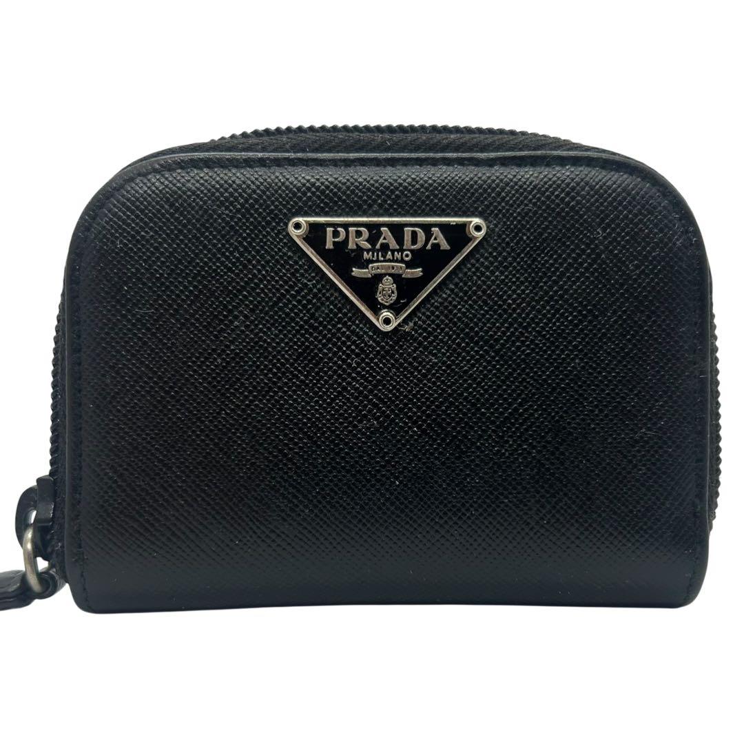 PRADA プラダ サフィアーノ レザー ケース 小銭入れ ブラック 黒