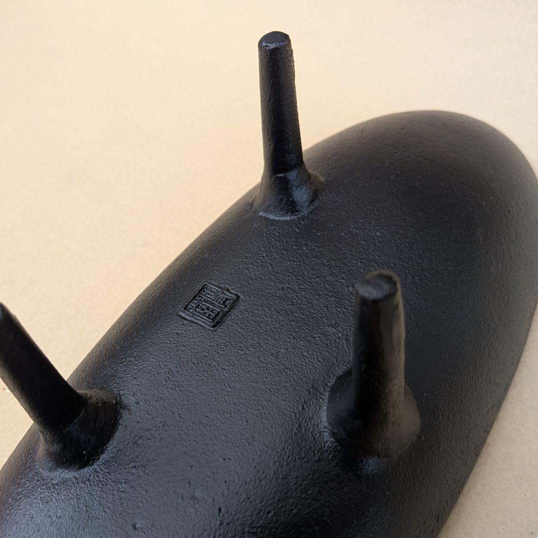 南部鉄器 水盤 三つ脚 鉄製 生け花 茶道 花器 伝統工芸 裏面刻印有り