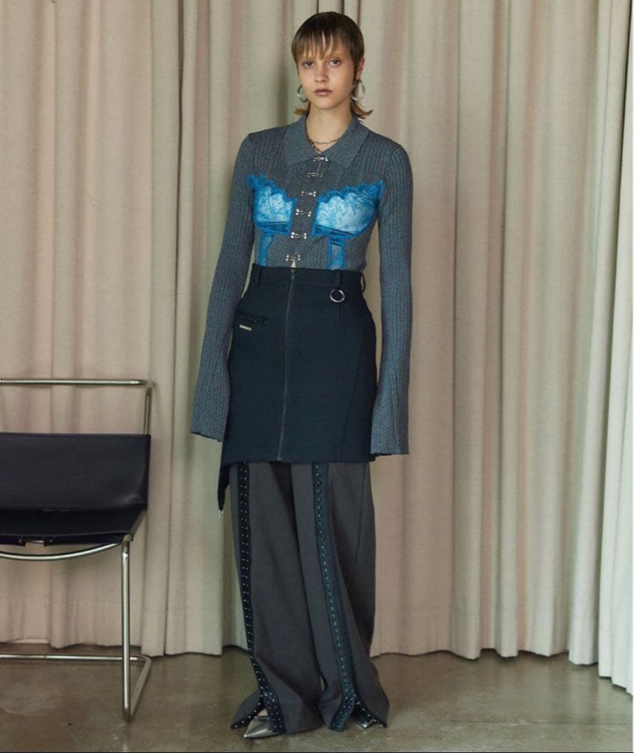 PRANK PROJECT レーストリムシャツ Lace Trim Shirt