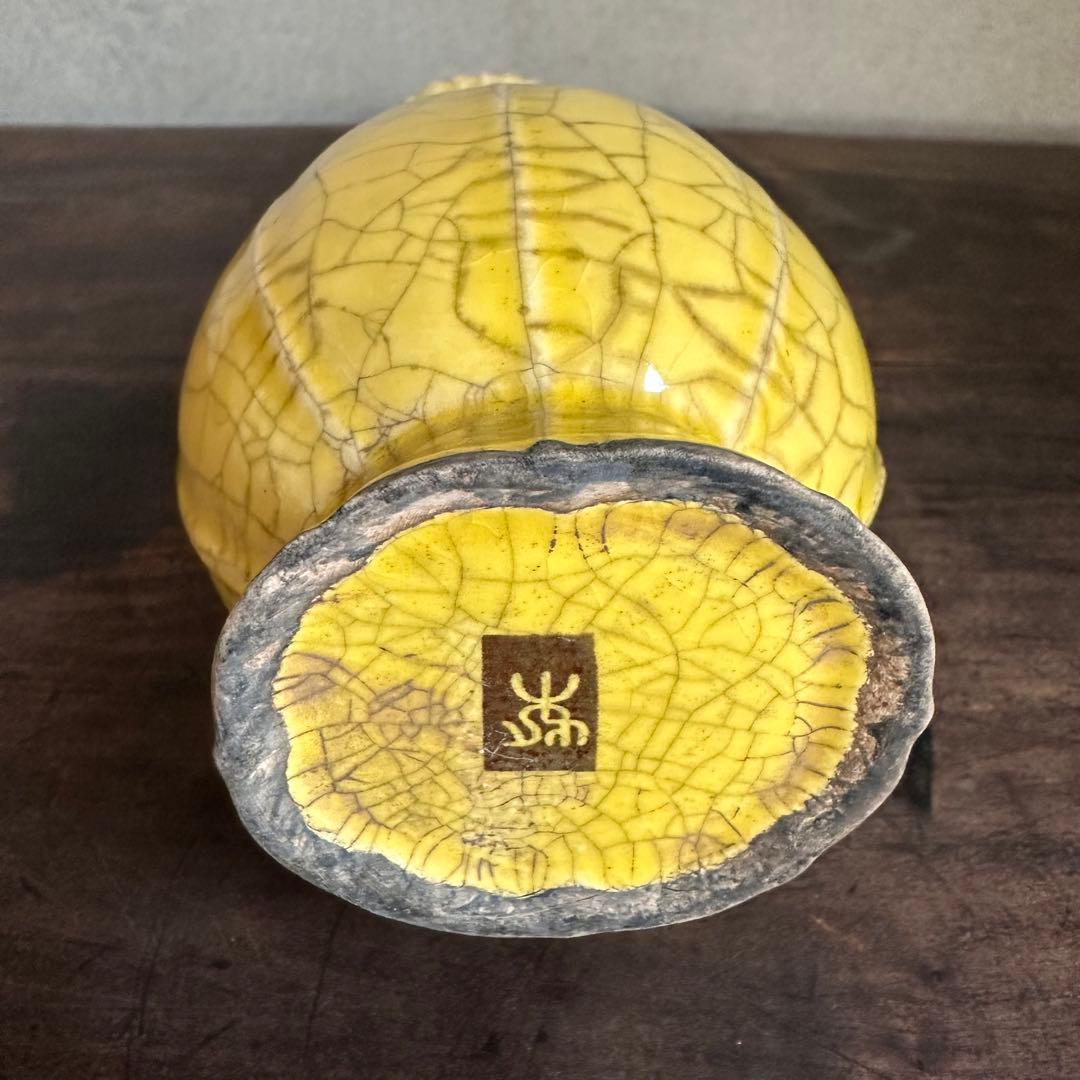 花瓶　官窯　黄釉　花入　宋代　中国美術　古美術　中国古玩　骨董