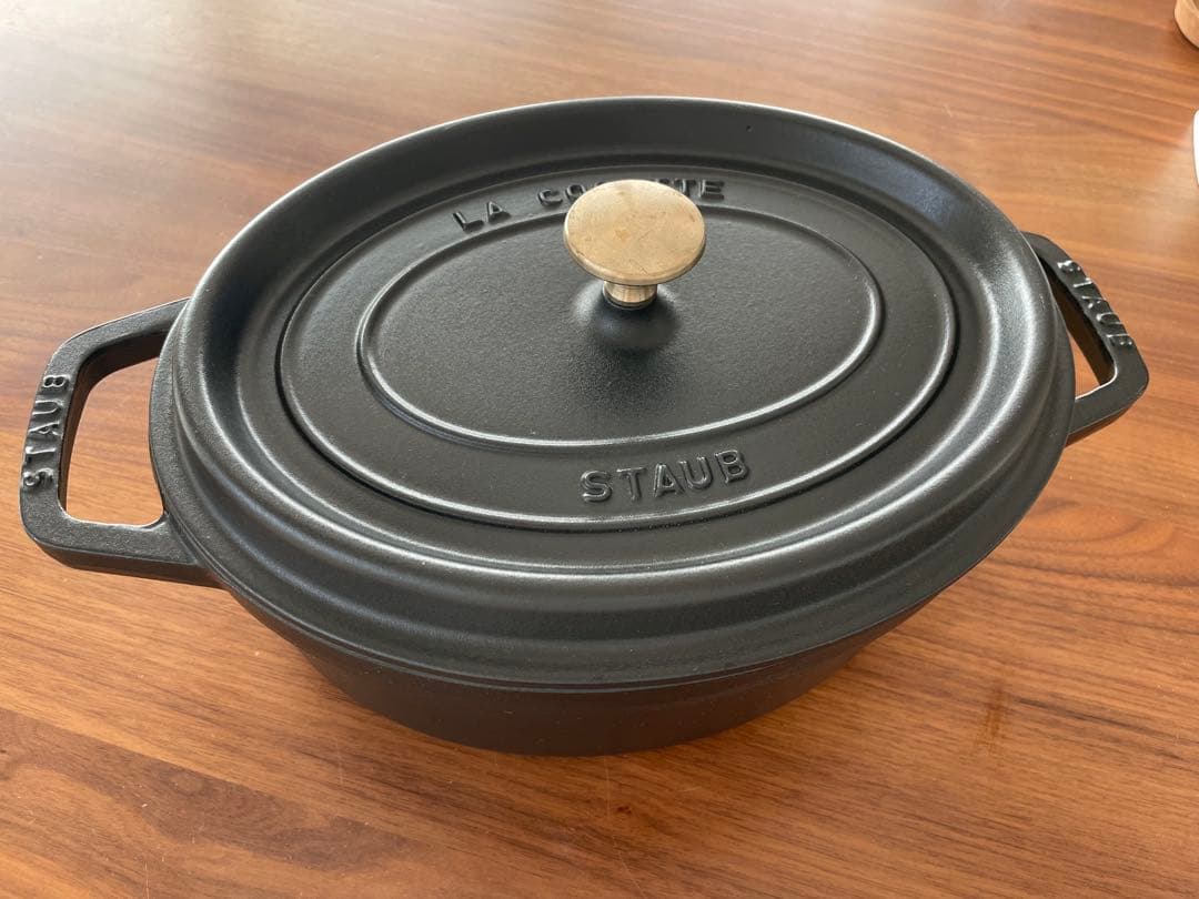 【美品】ストウブ ピコ・ココット オーバル 27cm ブラック