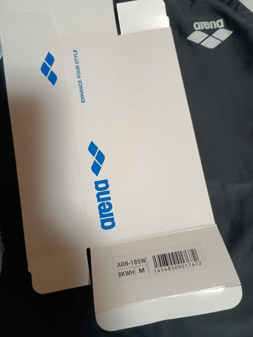 arena アリーナ 競泳水着 ARN-185W 白パイピング Mサイズ 黒色