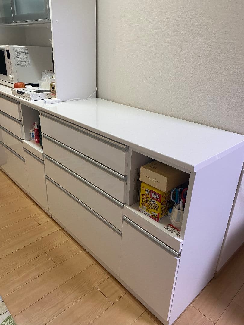 ニトリキッチンカウンター(レジューム 120-2QH-R WH)