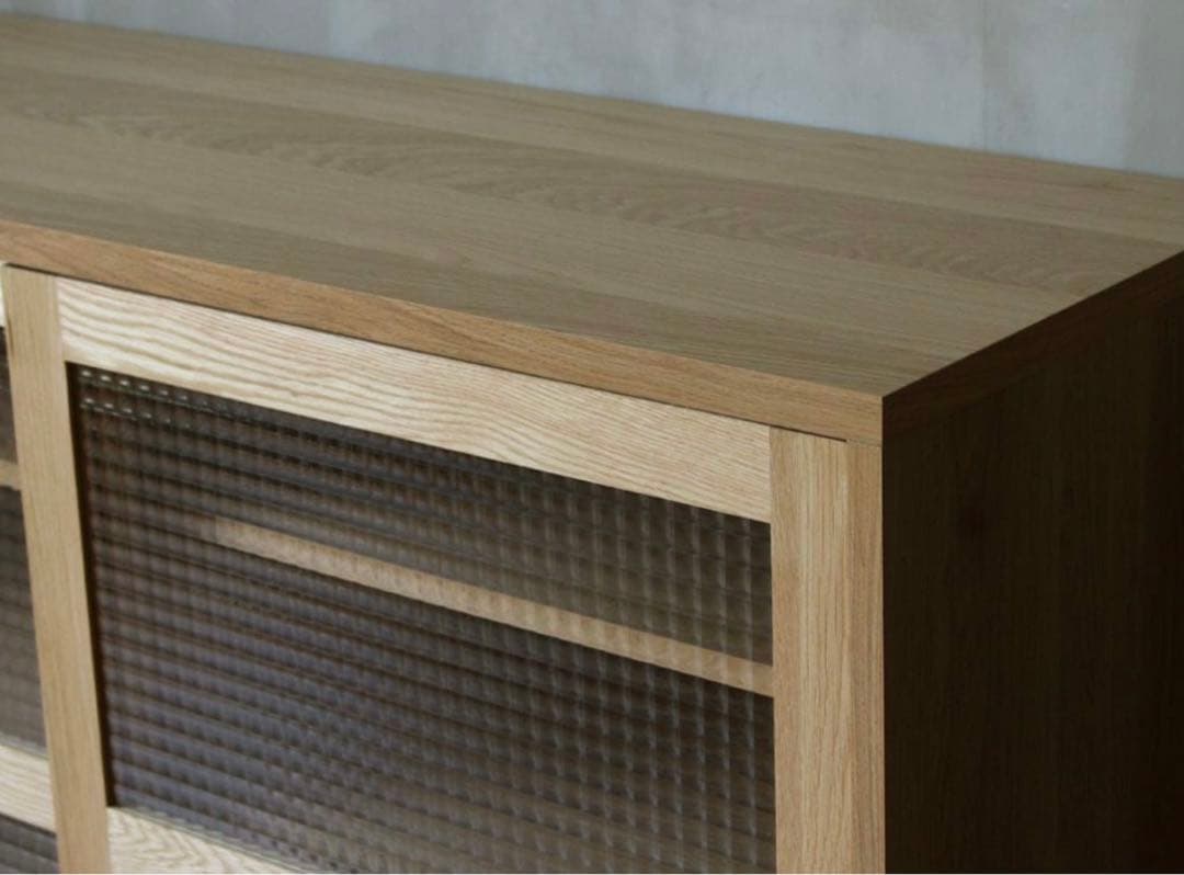 レア品★splem slide glass lowboard 1200