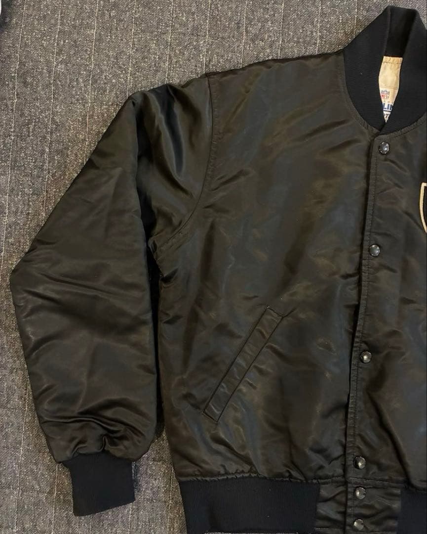 80s RAIDERS レイダース　スタジャン ブラック　 USA製　スターター