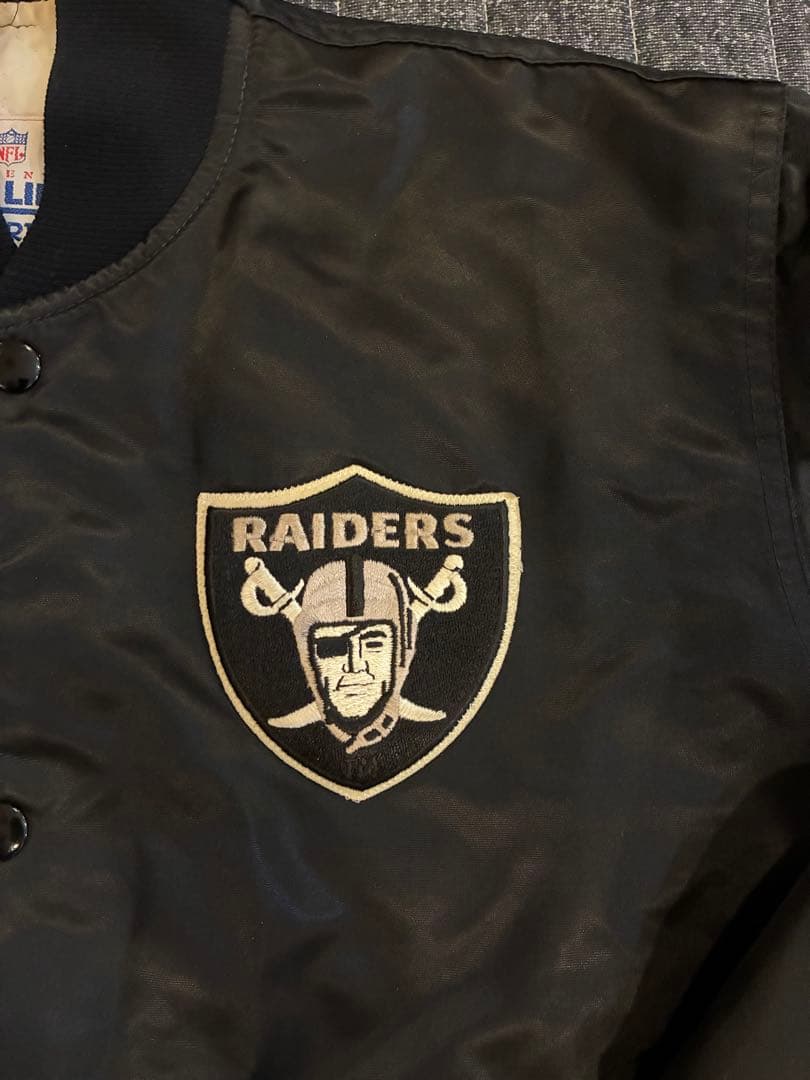 80s RAIDERS レイダース　スタジャン ブラック　 USA製　スターター