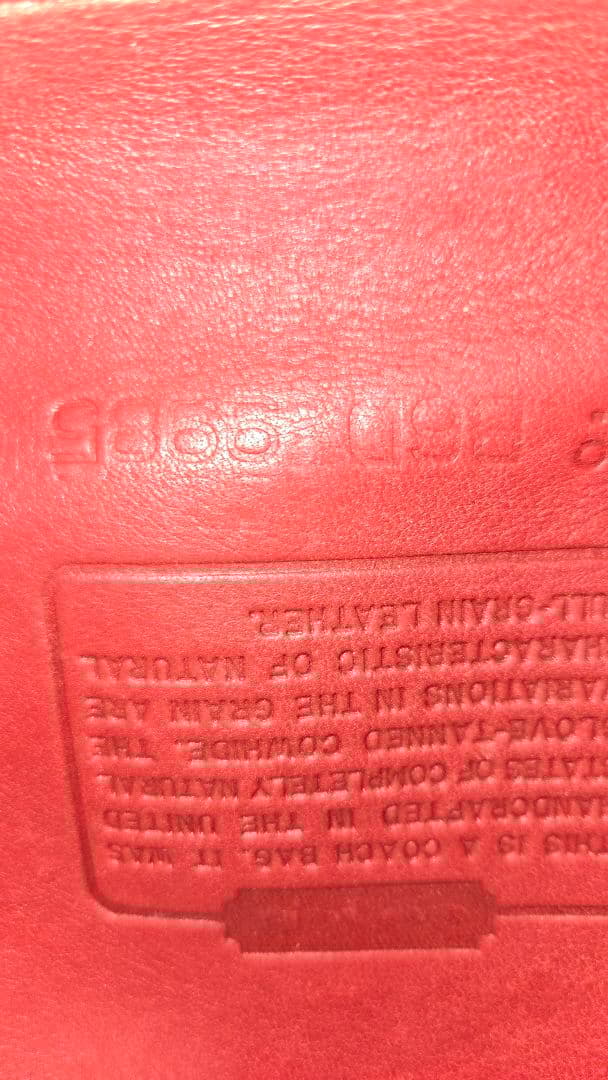 オールドコーチ 9985 ターンロック トップハンドル ハンドバッグ レッド