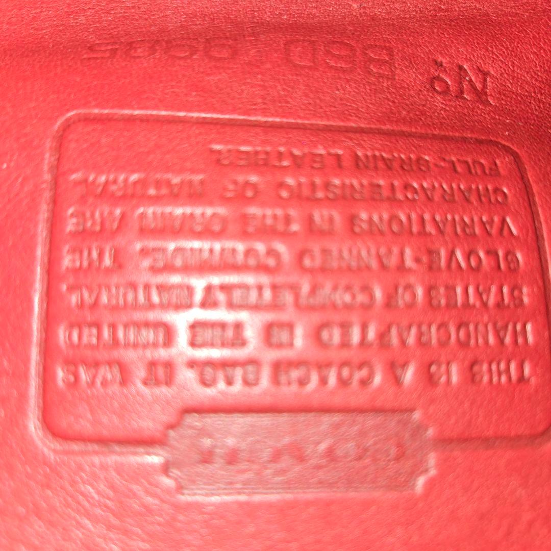 オールドコーチ 9985 ターンロック トップハンドル ハンドバッグ レッド