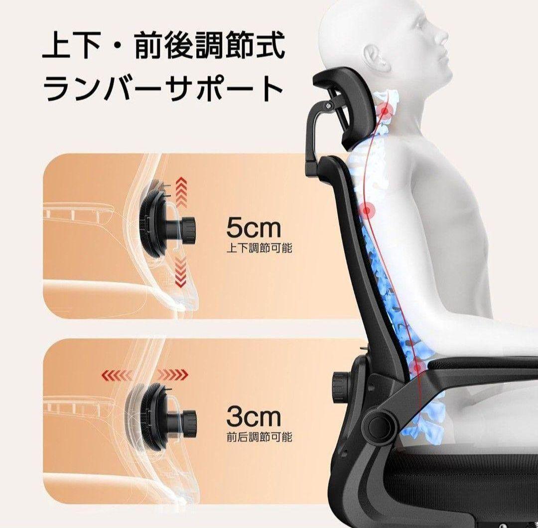 8 オフィスチェア 疲れない 人間工学 腰サポート メッシュ デスクチェア