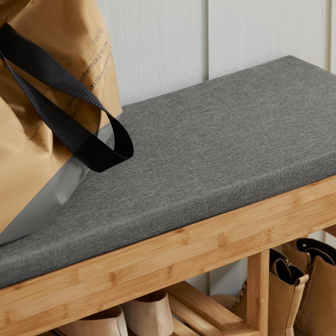 二段式 引き出し付き 収納 シューズラックスツール 玄関ベンチ