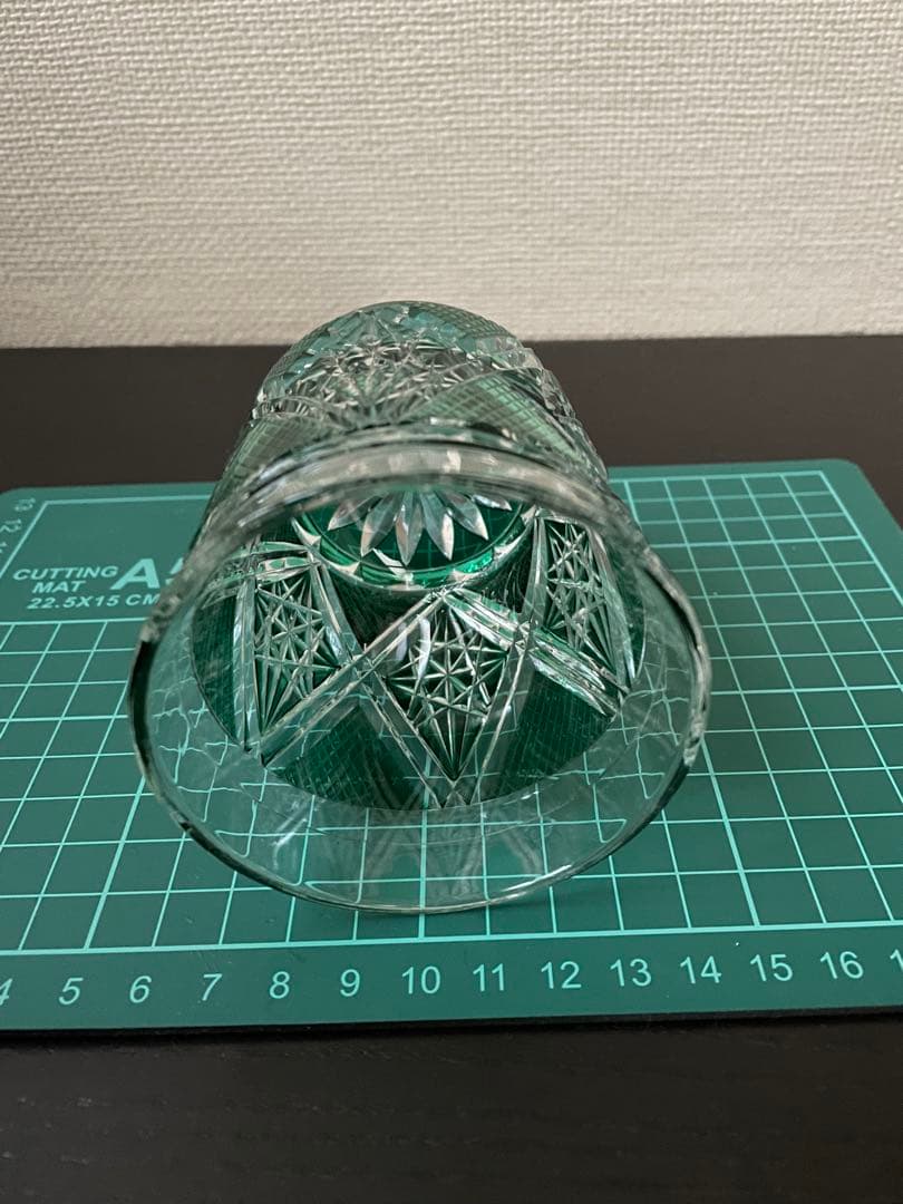 薩摩切子くもの巣タンブラー 伝統工芸品ツジガラス