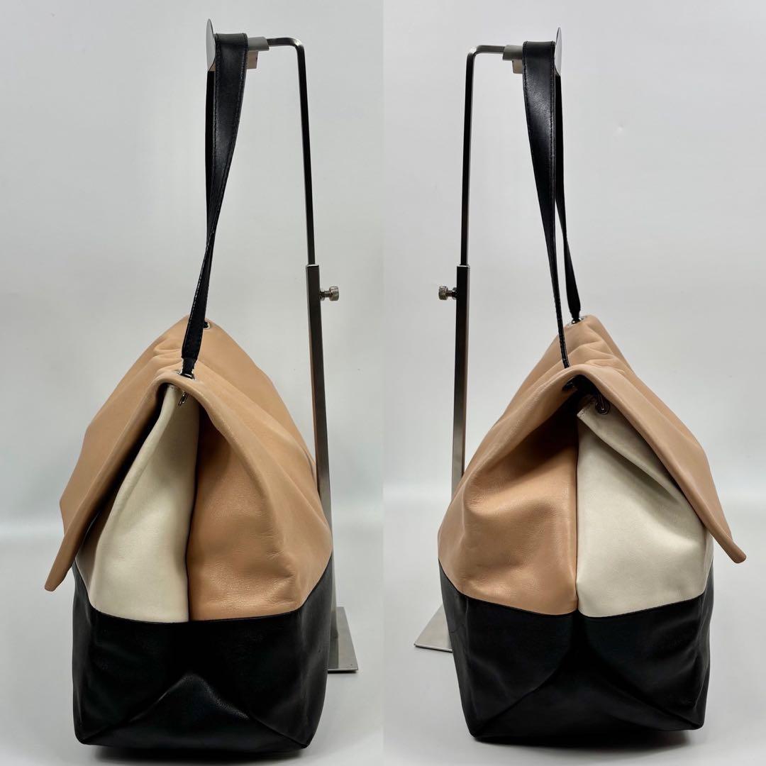 専用セリーヌ　フィービー期　オールソフト　ワンショルダーバッグ　バイカラー