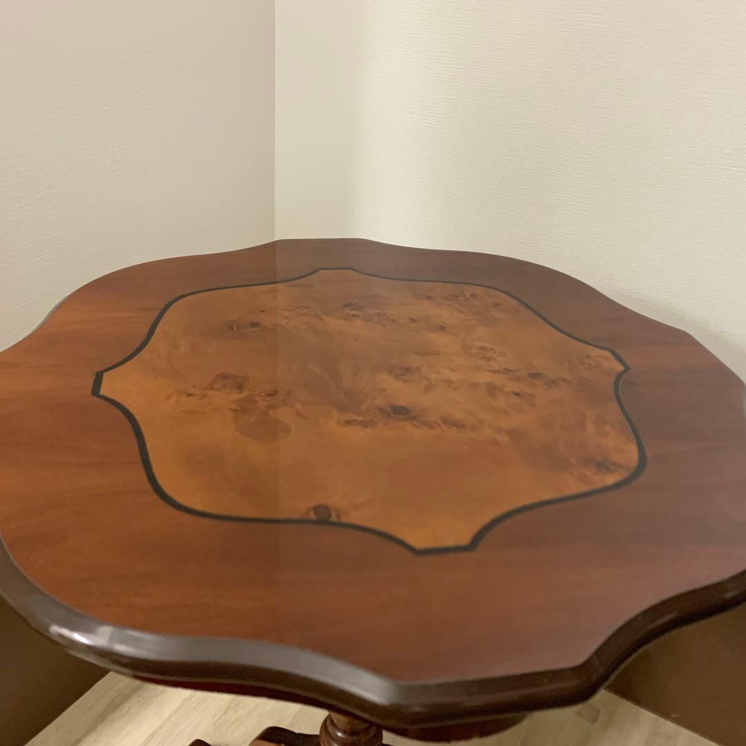 【美品】イタリー サイドテーブル 象嵌 彫刻 クラシック 西洋