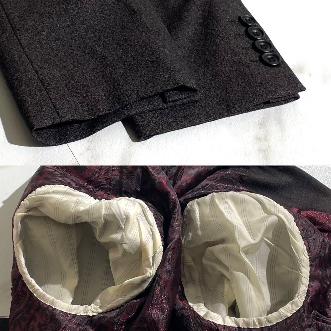 極美品 現行タグ 近年モデル アクアスキュータム スリーピーススーツ ペイズリー