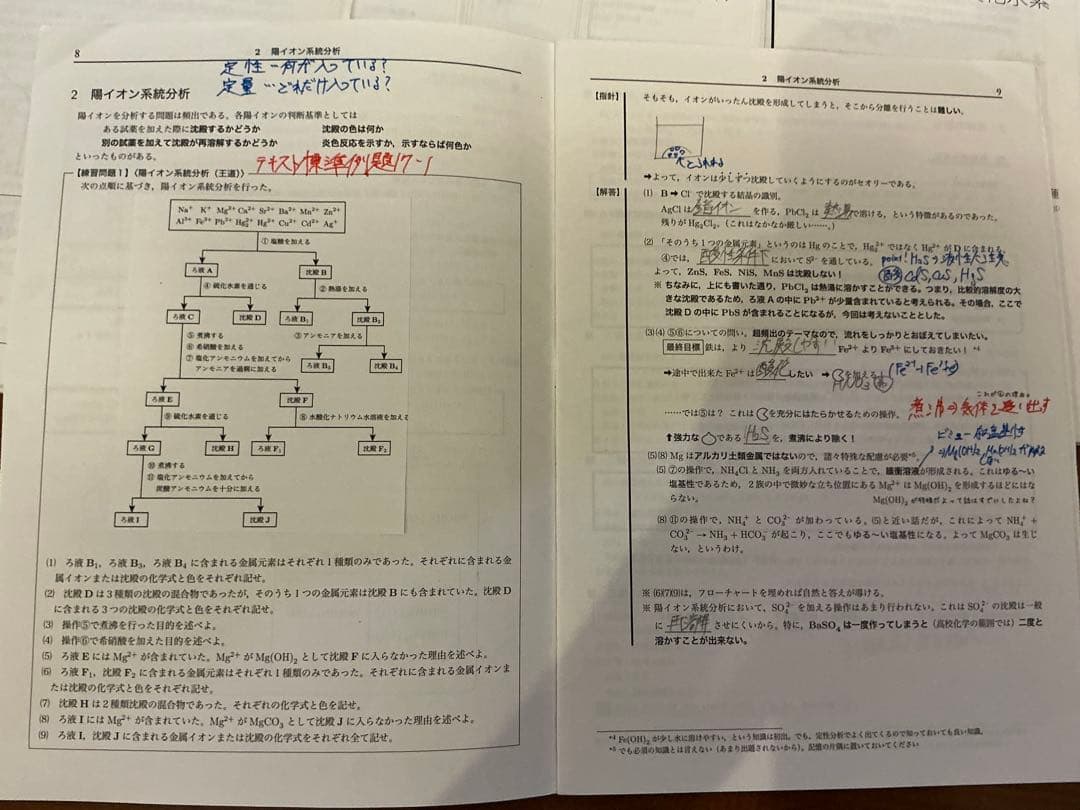 鉄緑会高3化学　13~25回授業プリント　無機化学・有機化学