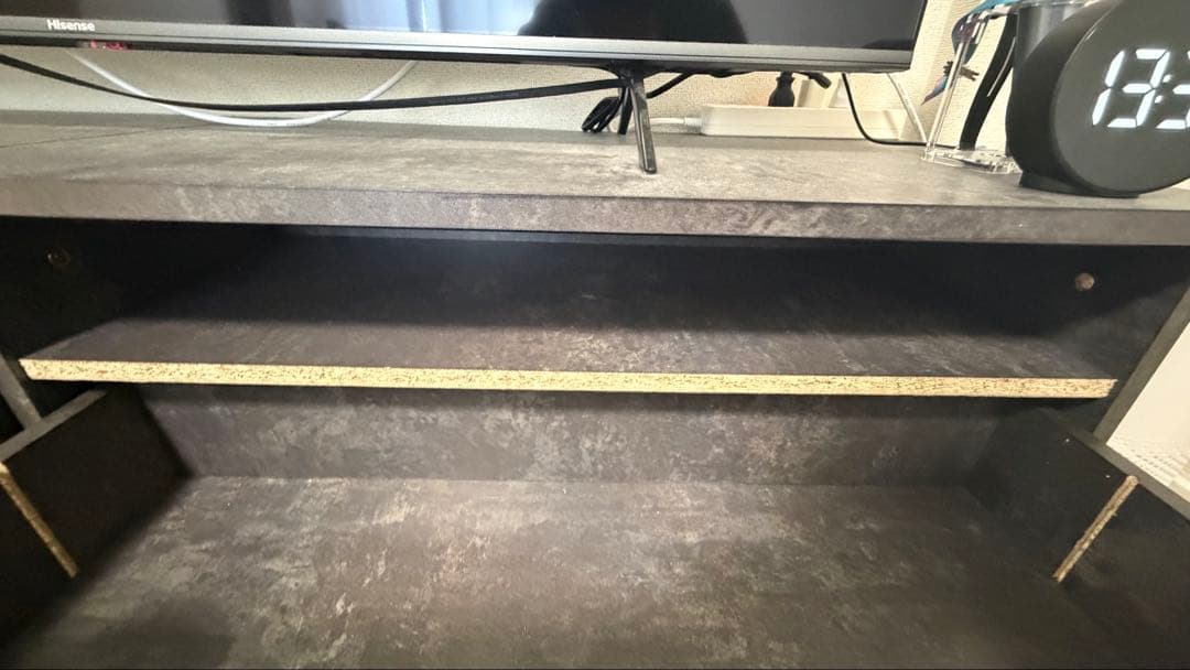 ダークグレー テレビ台 引き出し式 150cm