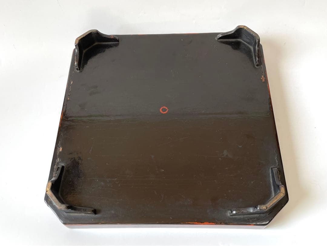 骨董　根来　お盆　御膳　懐石膳　折敷　根来折敷　根来盆　朱塗　漆　アンティーク