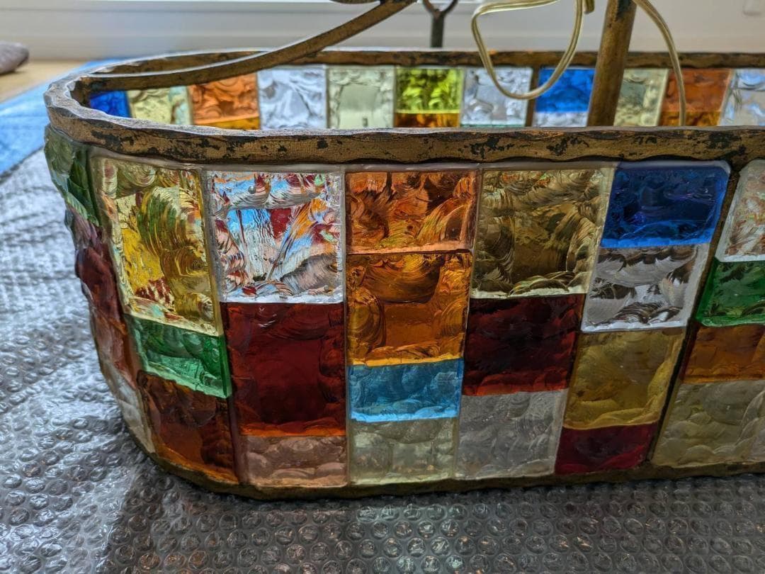 【超希少】イタリア製　シャンデリア　照明　アンティーク　ガラス　ビンテージ