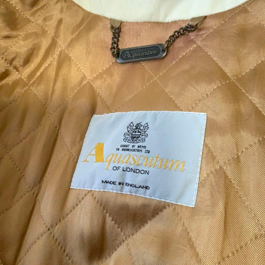 Aquascutumアクアスキュータム 英国製 コットン カントリーコート S