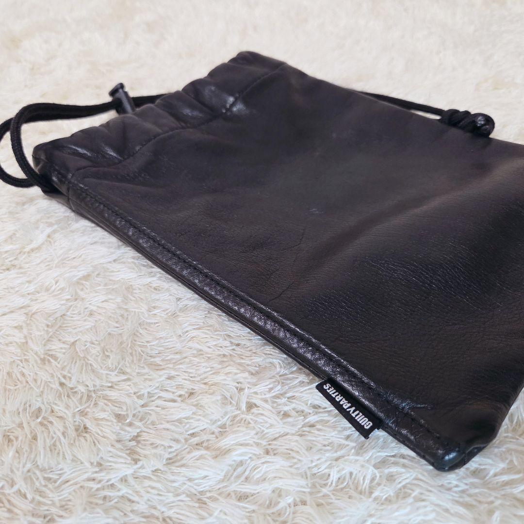 美品✨PORTER WAKOMARIA レザー 巾着 ポーター ワコマリア 黒