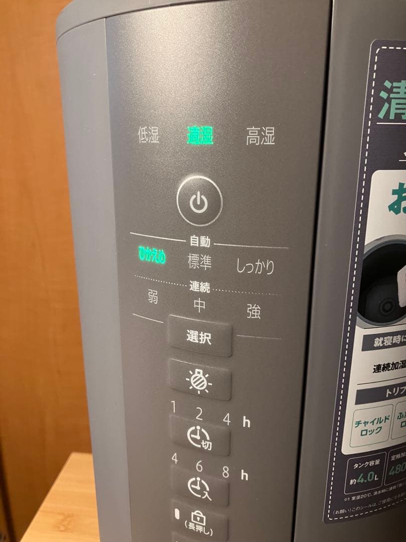 象印 スチーム式4.0L 加湿器 EE-DE50-HA グレー