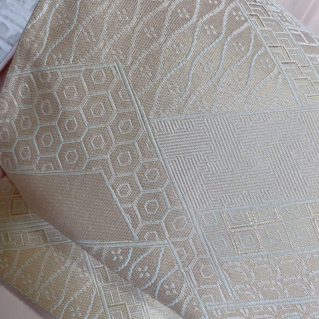 訪問着　フルセット　花籠　桜や花々　金彩加工　金駒刺繍　着物　Q5