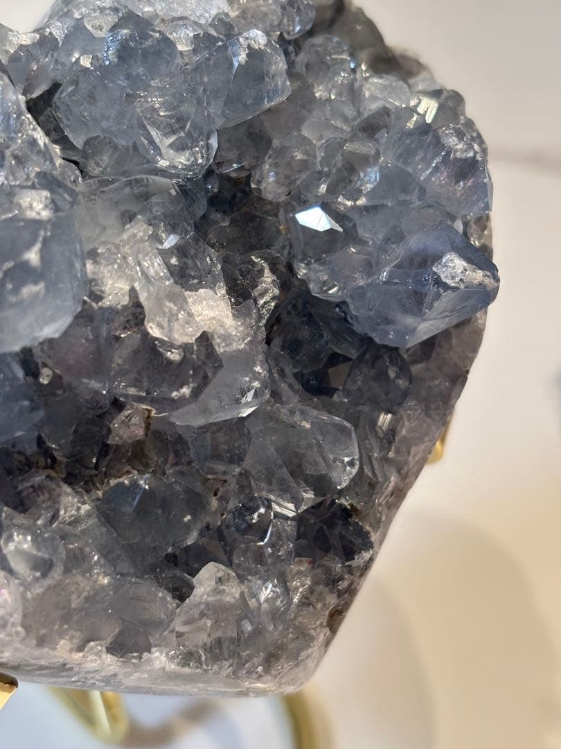 ハート型青灰色クリスタル