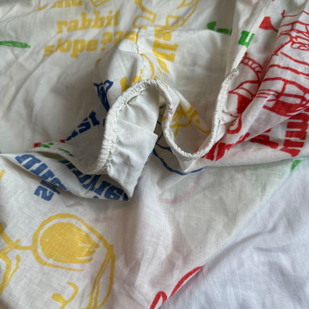 希少　スヌーピー ビンテージシーツ　スポーツ　アメリカ製　海外ツインサイズ