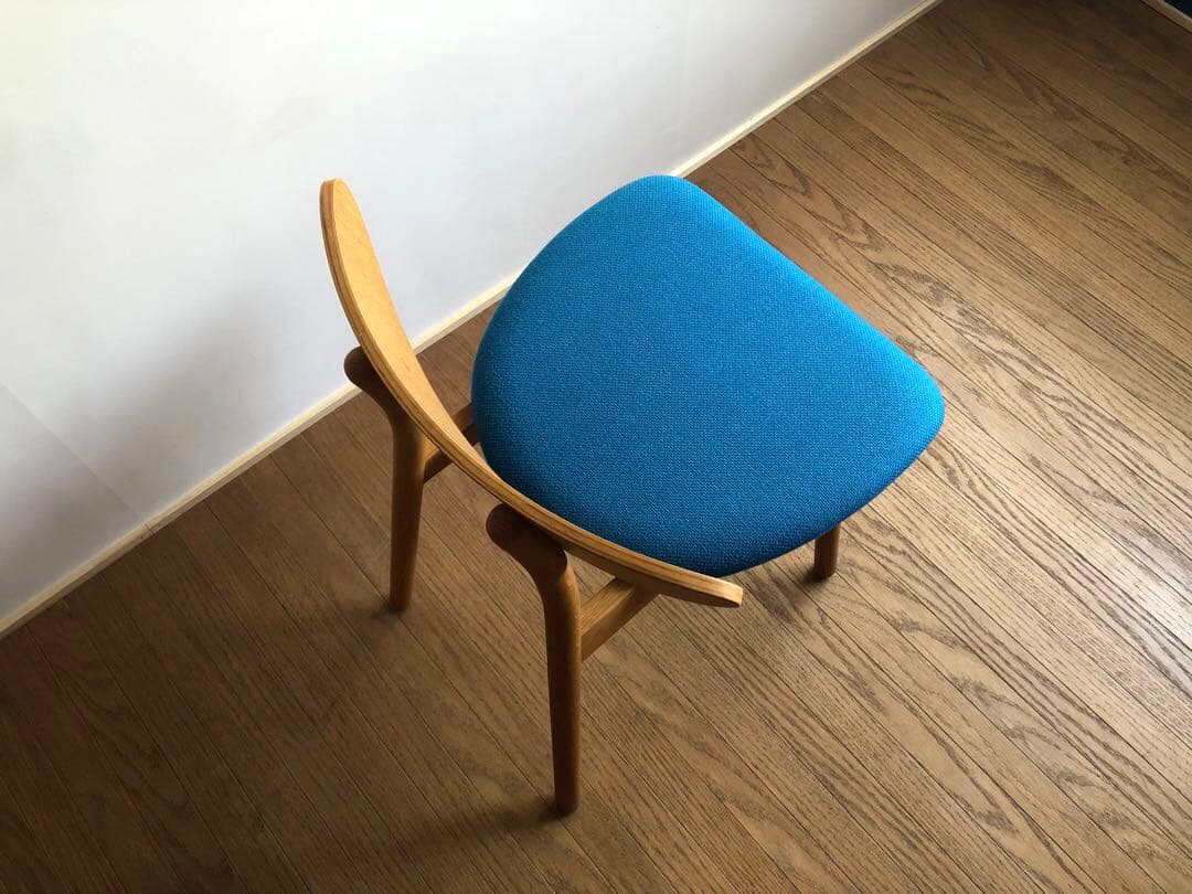 飛騨産業 cobrina コブリナチェア② ホワイトオーク無垢材 ブルー座面