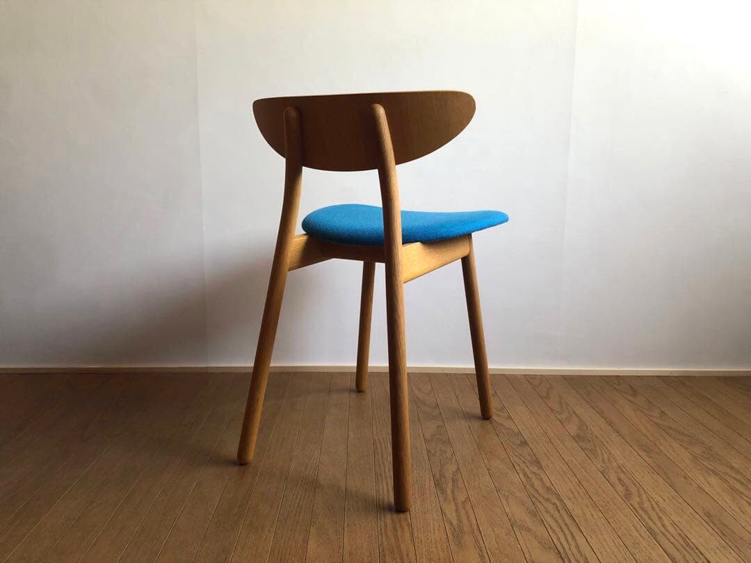 飛騨産業 cobrina コブリナチェア② ホワイトオーク無垢材 ブルー座面