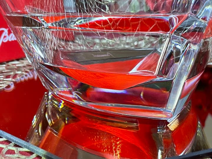 バカラ　カレイドスコープ　サラダボウル　レッド　未使用美品　箱付き