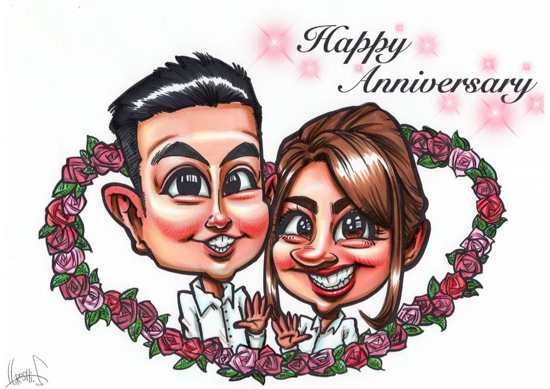 世界で1枚のオーダーメイド似顔絵★プレミアムver★結婚式