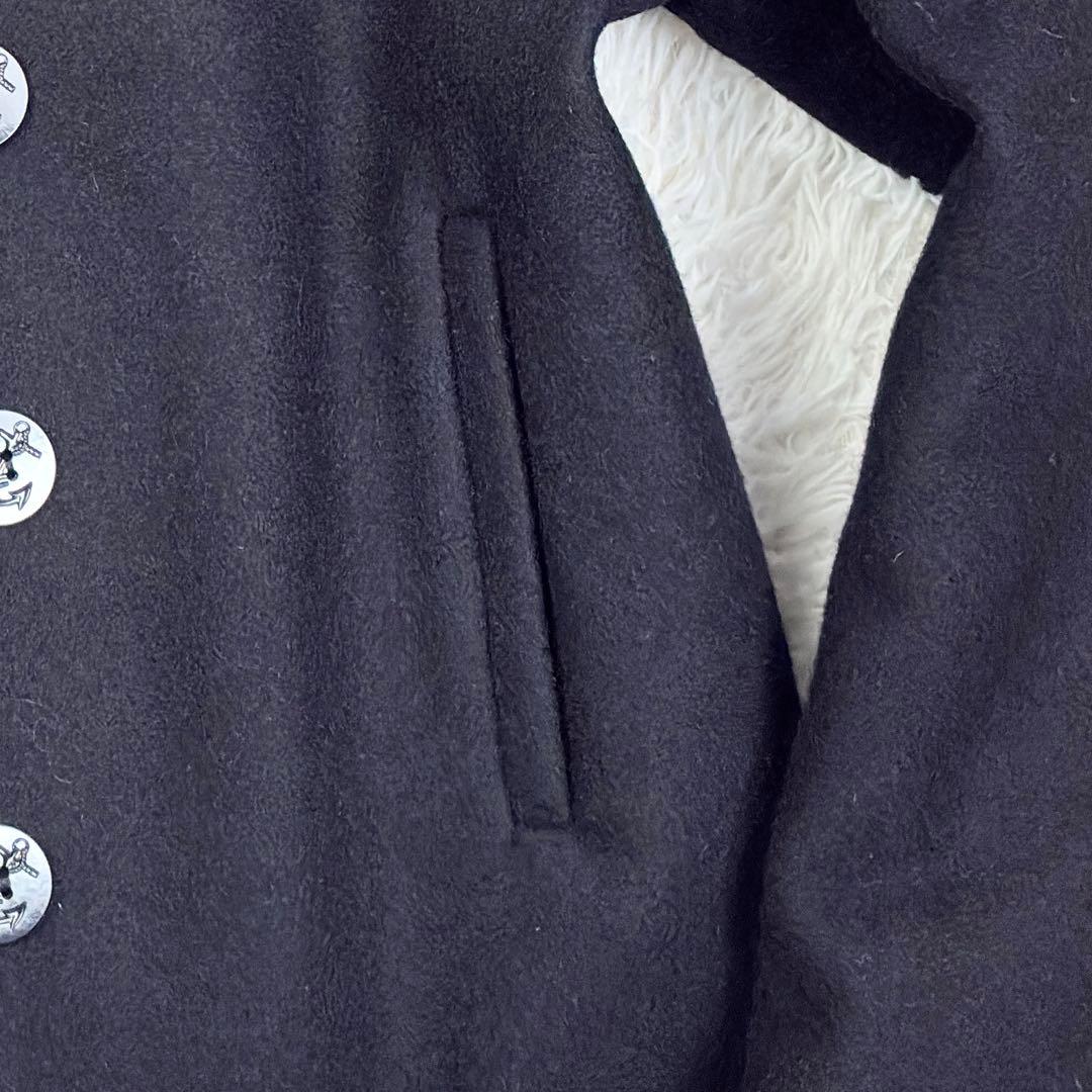 美品　ショット　ピーコート　ウールメルトン　キルティング　42　USA製　黒