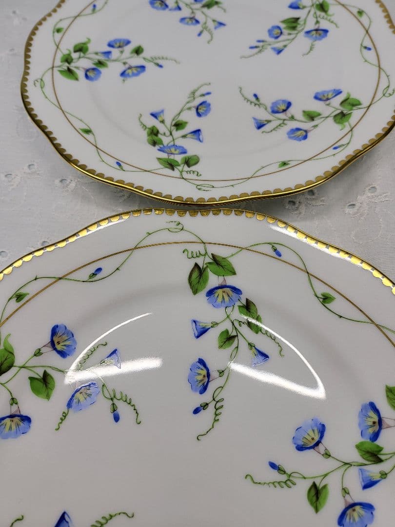 2枚✨未使用近✨高級✨ヘレンド モーニンググローリー 朝顔 プレート デザート皿