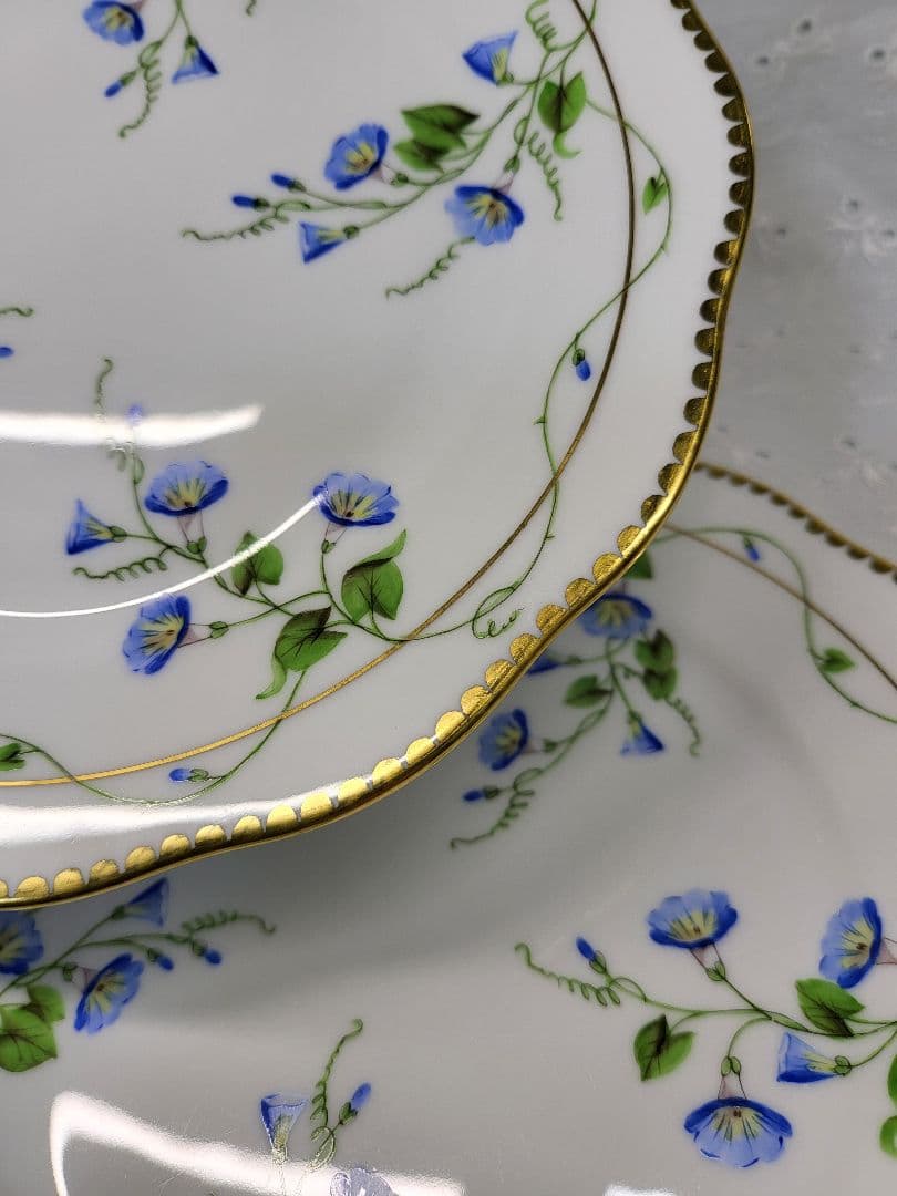 2枚✨未使用近✨高級✨ヘレンド モーニンググローリー 朝顔 プレート デザート皿