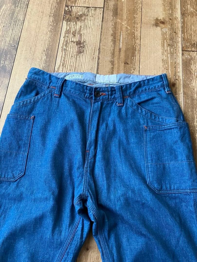nanamica ナナミカ デニム サルエルパンツ W32 日本製 カーゴパンツ