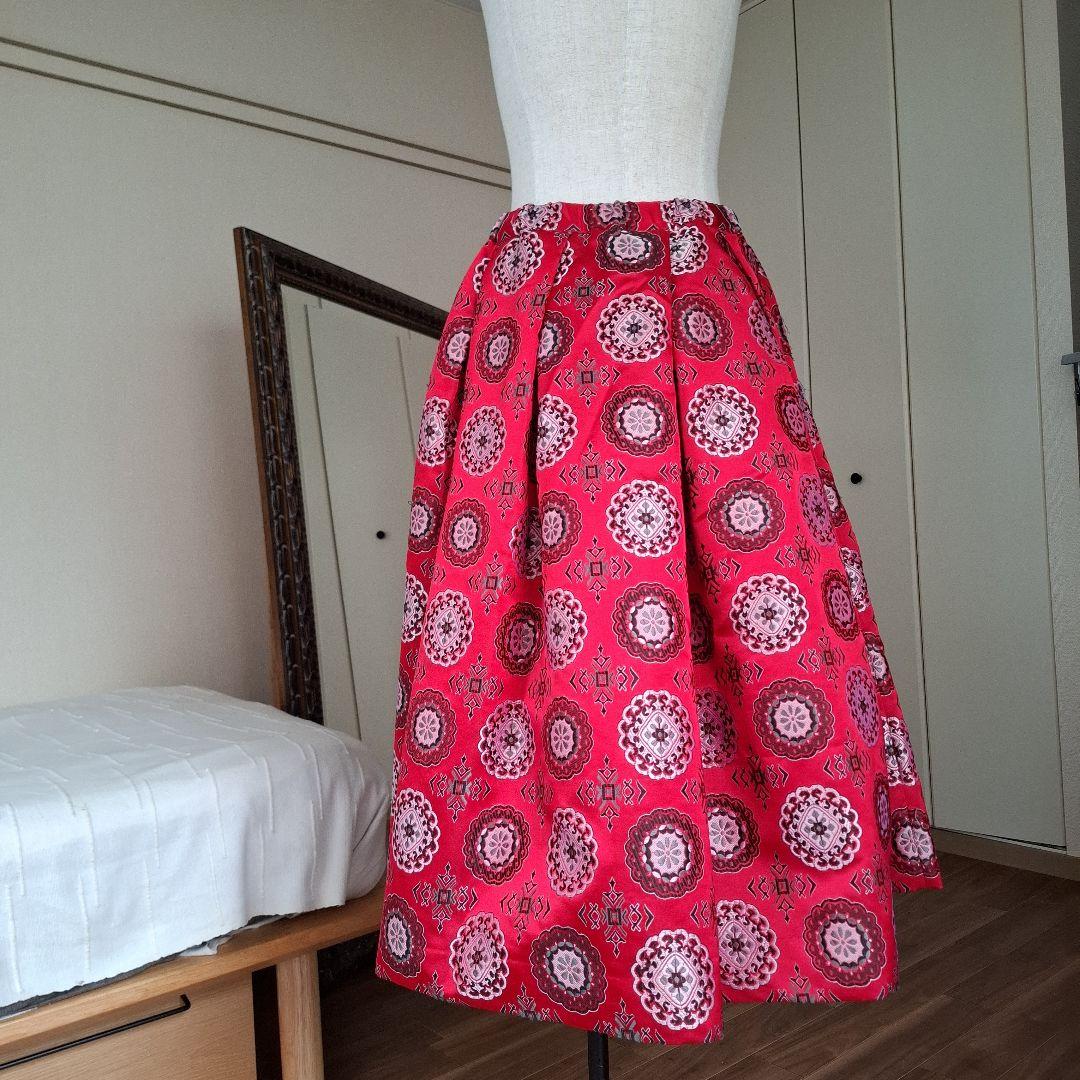 コムデギャルソン ジャガード刺繍 ワイドフレアーパンツ