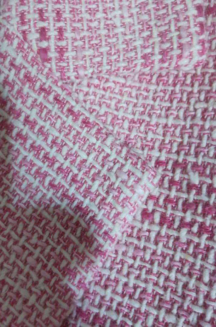 ツイードジャケット　イタリア製生地　孝富　ピンク　M おしゃれ