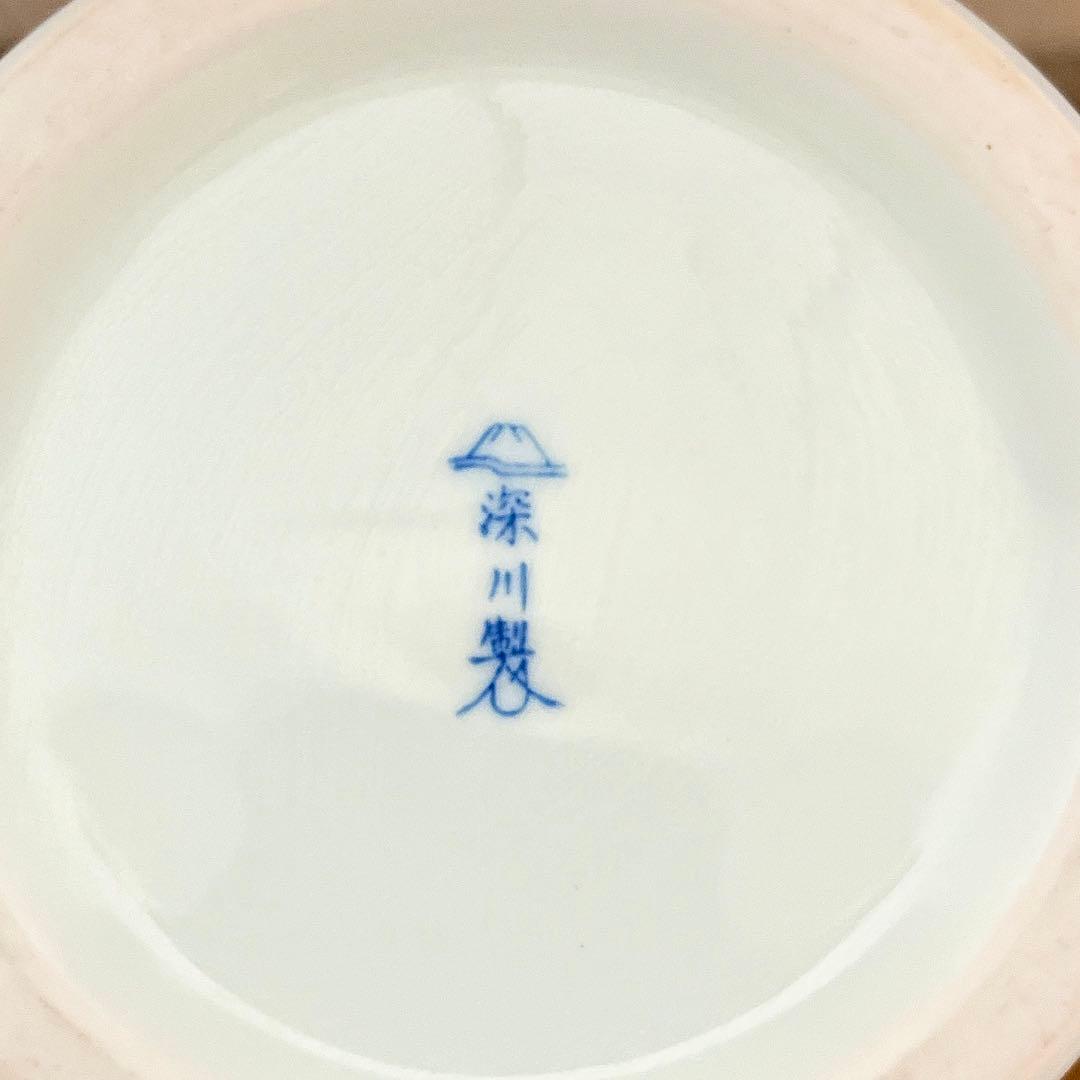 深川製磁 振牡丹外赤 花器　花瓶