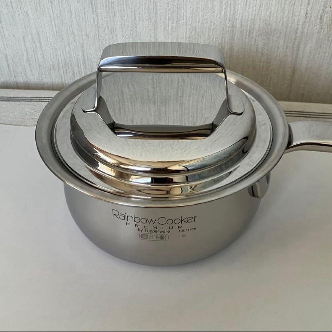 【 美品 】レインボークッカー プレミアム 片手鍋 13cm 蓋付き