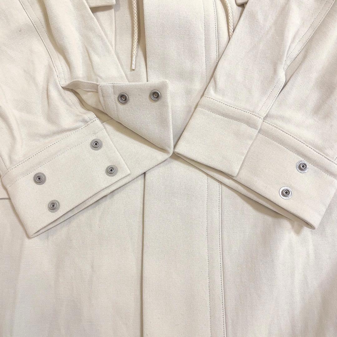 【美品】YLEVE イレーヴ コットン/リネン モッズコート フーデッド