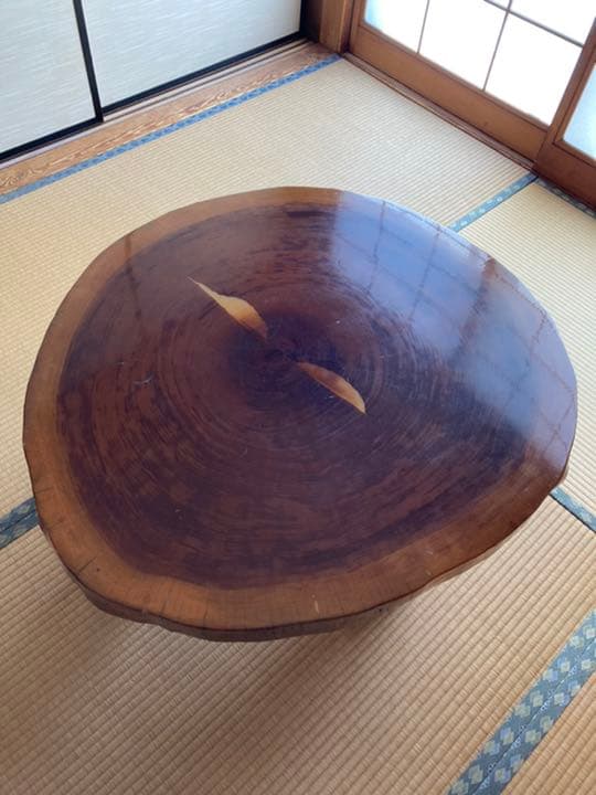 専用です！　丸太 一枚板無垢テーブル 座卓 脚取り外し可能