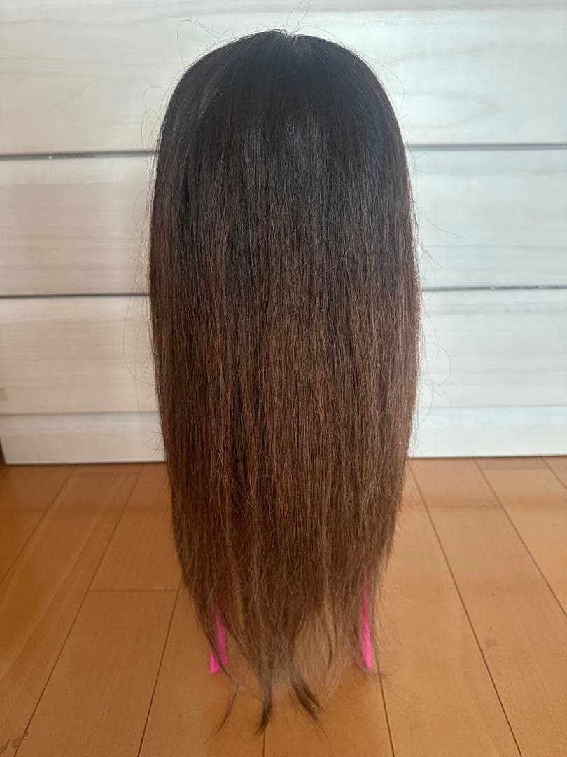 百合子ヴィック　ロングウィッグ　ライトブラウン　根元グラデーション　Ｌサイズ