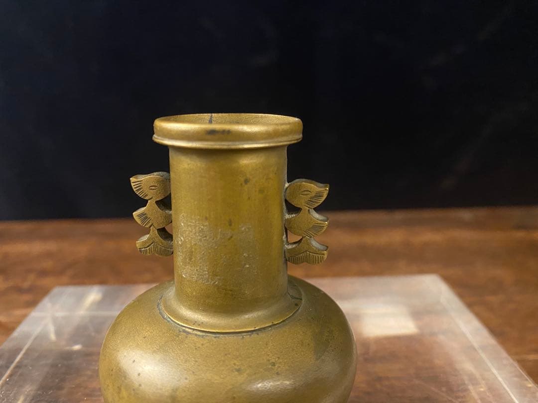 プ*チ様 骨董　真鍮製花瓶　日本古美術　香道具