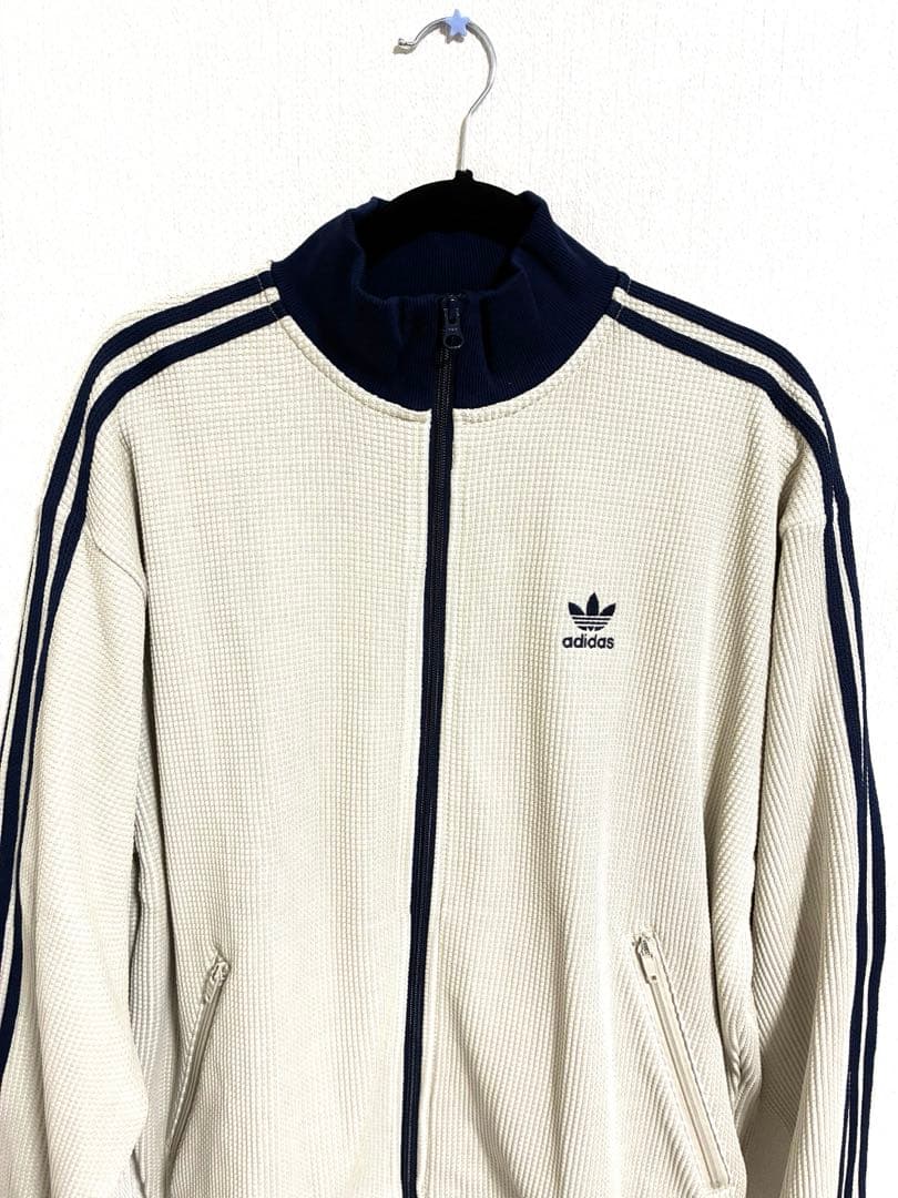 【週末値下】 adidas ジャージ ワッフル トラックジャケット オフホワイト