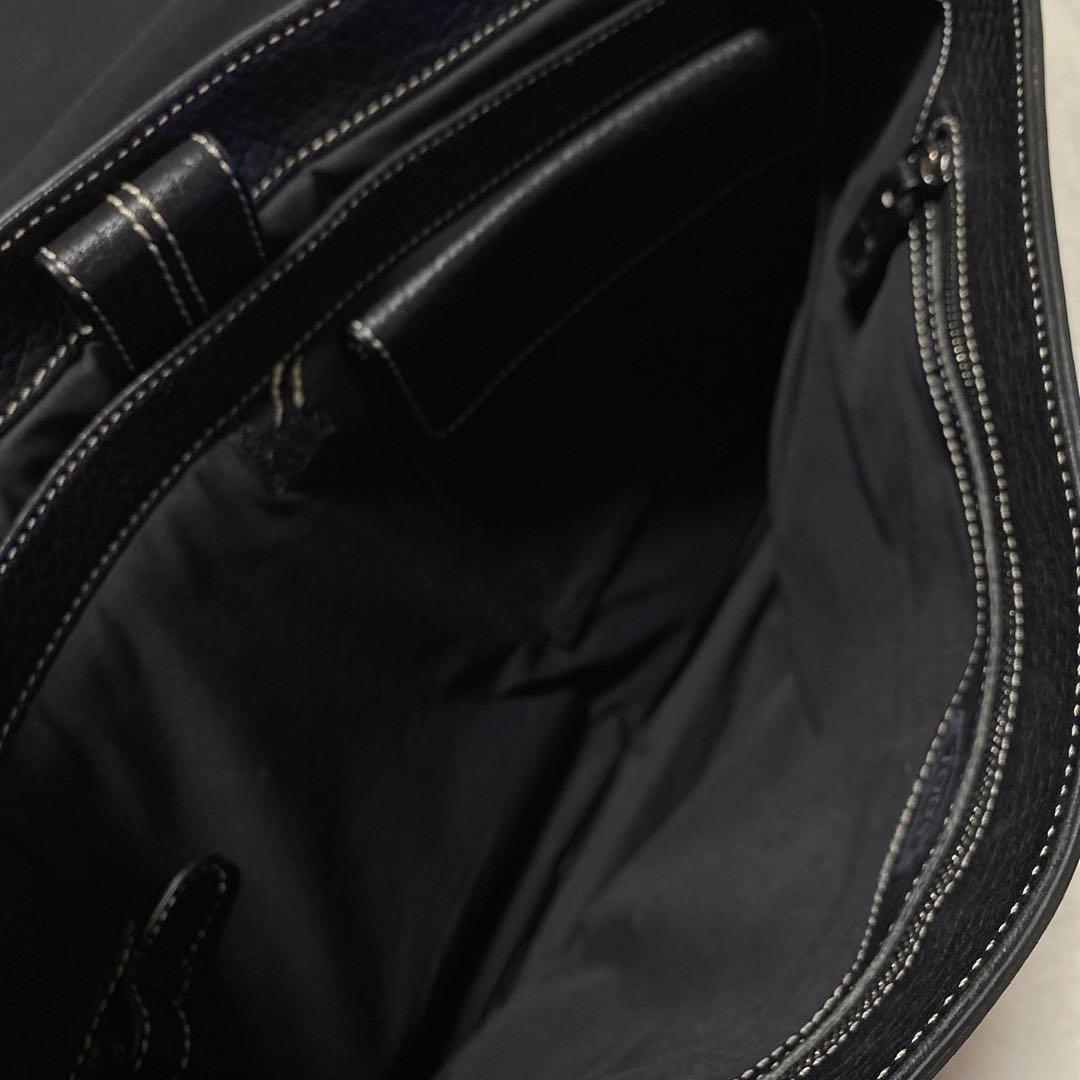 ✨希少✨TOD'S ブラックフラップ式 2WAY ショルダーバッグ　ヌメ革　黒