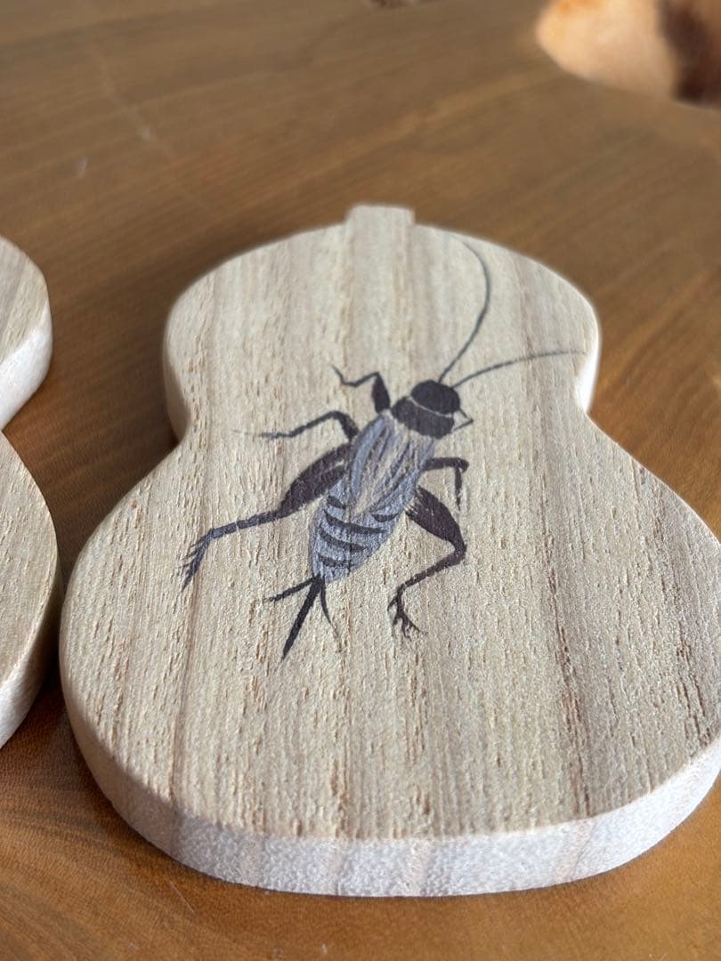 木彫香合 緑雲造 ひさご形 こおろぎ 茶道具 共箱