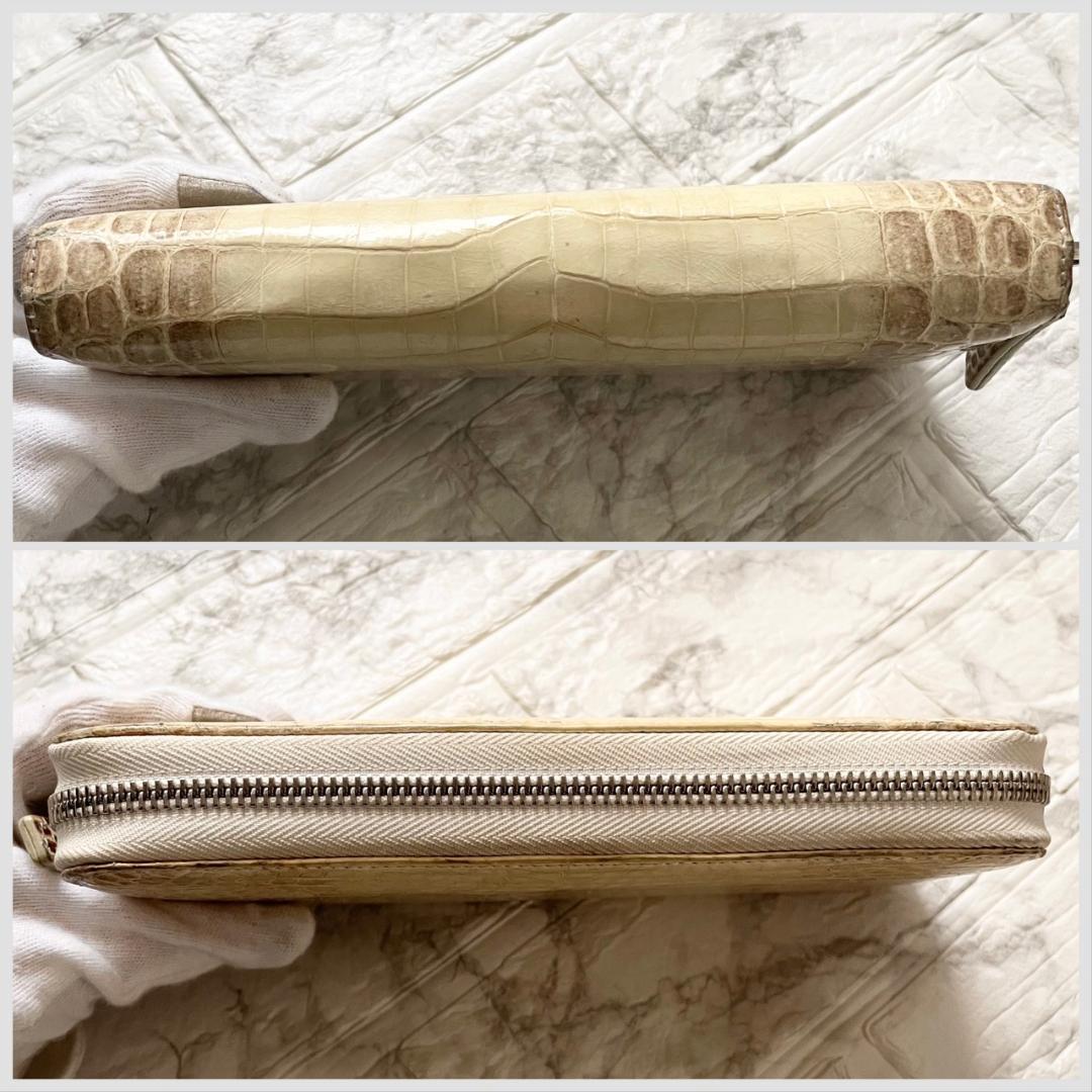 極美品✨東京クロコダイル　長財布　クロコダイル　本革　ヒマラヤ　JRA ホワイト
