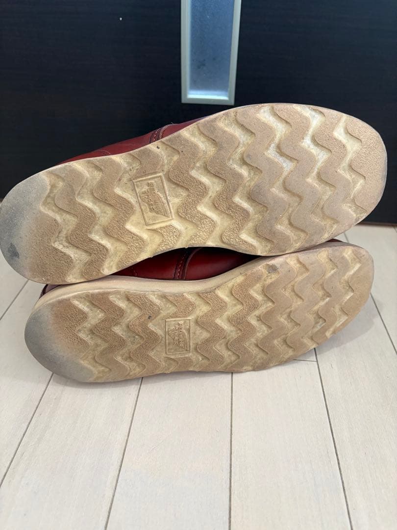 レッドウィング875 表　半円犬タグ　8E 手入れ済