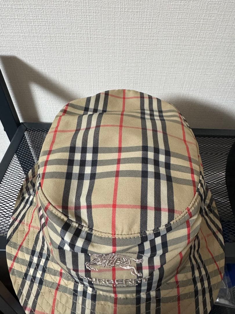 Supreme×BURBERRY チェック柄 バケットハット S/M